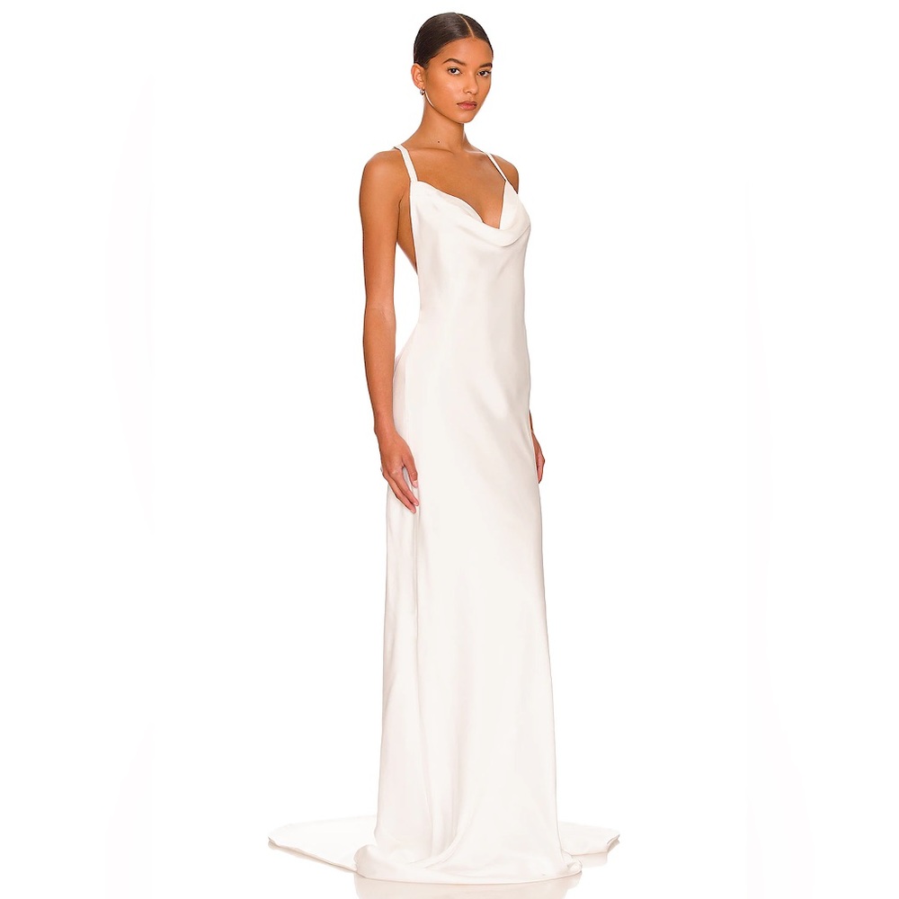 REVOLVE CROSS BACK BIAS GOWN